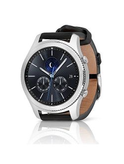 Amazon Renewed Samsung Gear S3 Classic SM-R770 Smartwatch - Black Leather w/ Large Band (Renewed)