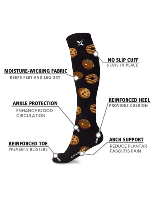 Extreme Fit Men's and Women's Cookie Knee High Compression Socks