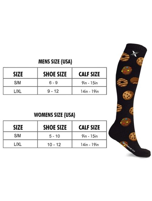 Extreme Fit Men's and Women's Cookie Knee High Compression Socks