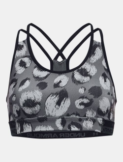 Girls' HeatGear Armour Printed Sports Bra