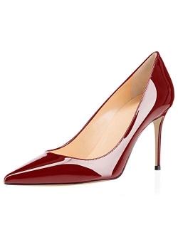 Eldof Women's High Heel Pumps - Classy Pointy Toe Pumps_- Office Wedding Party Event Comfort Heels