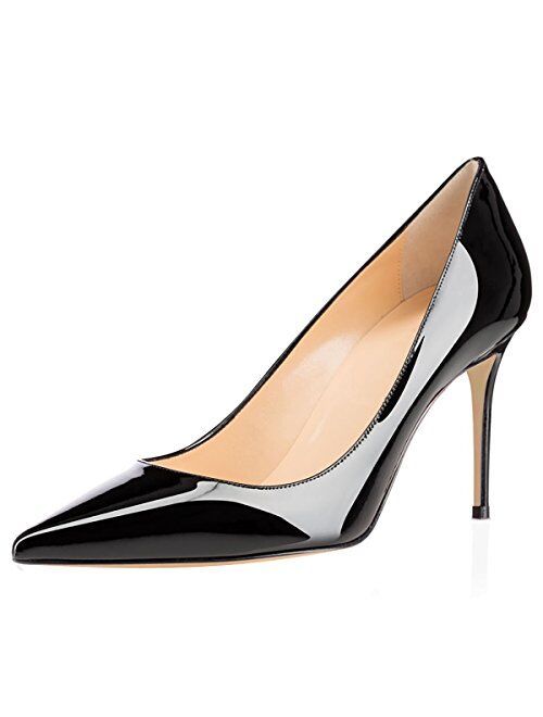 Eldof Women's High Heel Pumps - Classy Pointy Toe Pumps_- Office Wedding Party Event Comfort Heels