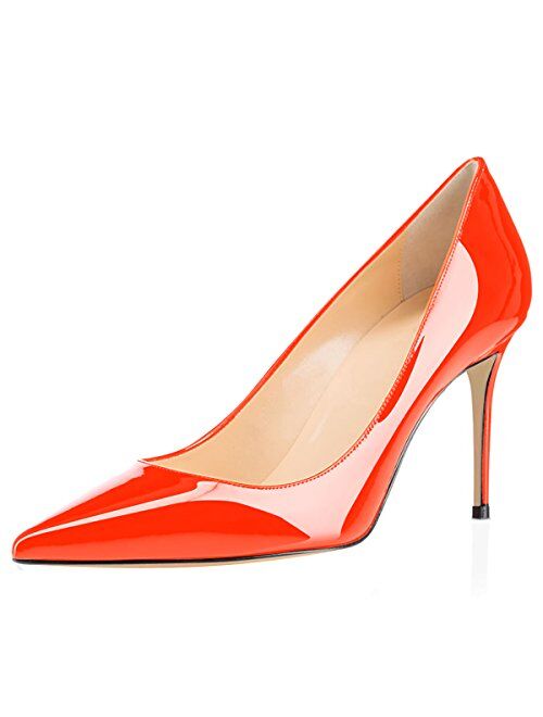 Eldof Women's High Heel Pumps - Classy Pointy Toe Pumps_- Office Wedding Party Event Comfort Heels