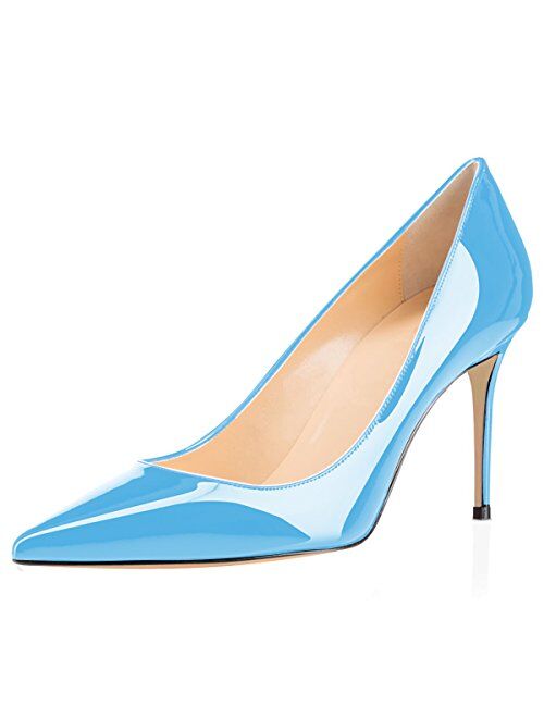 Eldof Women's High Heel Pumps - Classy Pointy Toe Pumps_- Office Wedding Party Event Comfort Heels