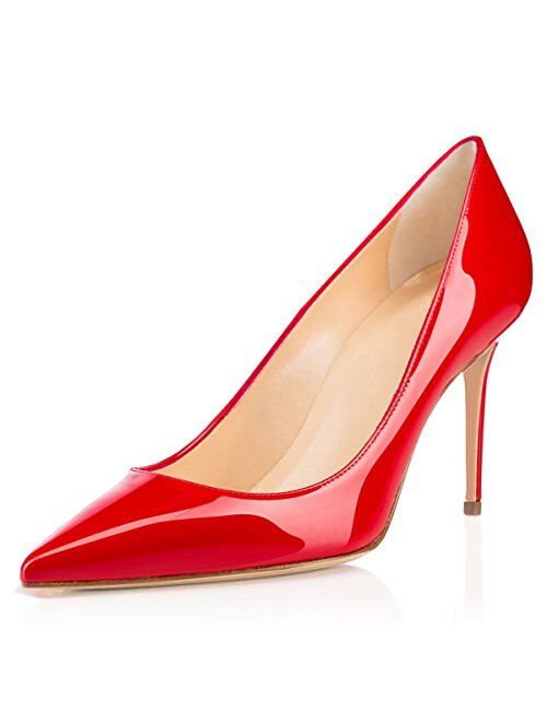 Eldof Women's High Heel Pumps - Classy Pointy Toe Pumps_- Office Wedding Party Event Comfort Heels