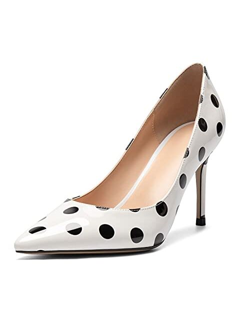 Eldof Women's High Heel Pumps - Classy Pointy Toe Pumps_- Office Wedding Party Event Comfort Heels