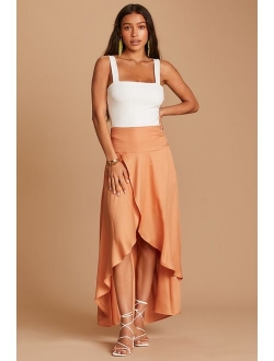 Ambrosio Mauve Pink High-Low Maxi Skirt