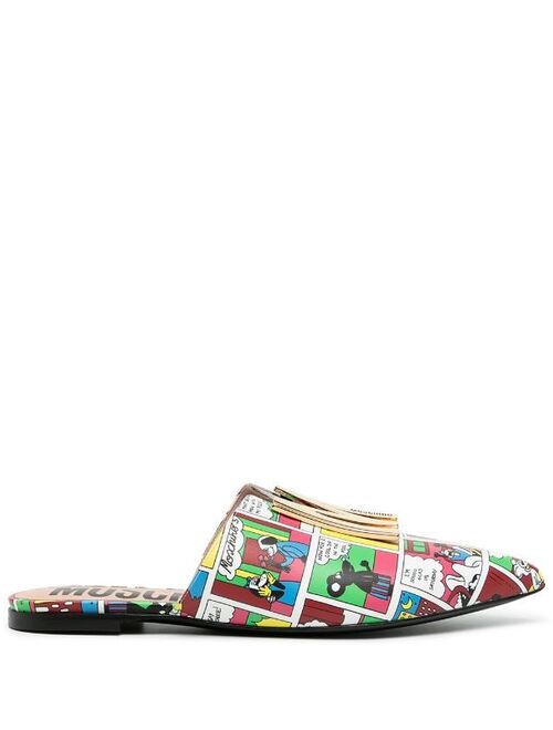 Moschino comics-print flat slippers