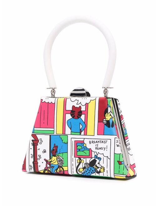 Moschino mini comic strip-print structured tote bag