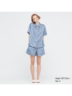 Satin Short-Sleeve Pajamas