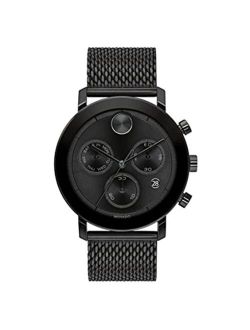 Men's Bold Evolution Swiss Quartz Watch with Stainless Steel Mesh Bracelet, Black(3600760)