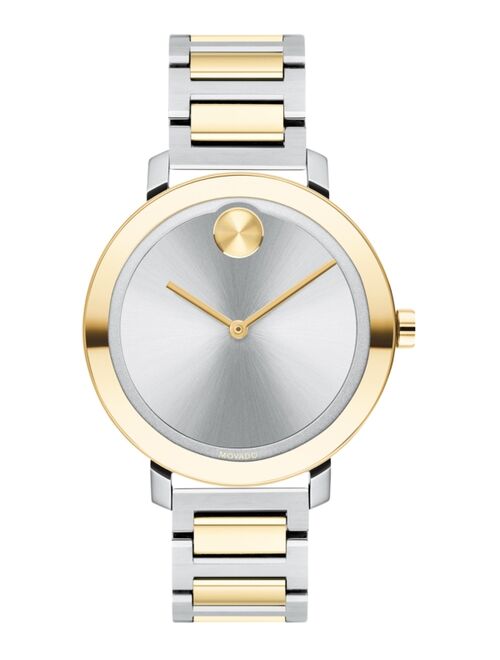 Movado Women's Evolution Swiss Bold Two-Tone Stainless Steel Bracelet Watch 34mm Style #3600651