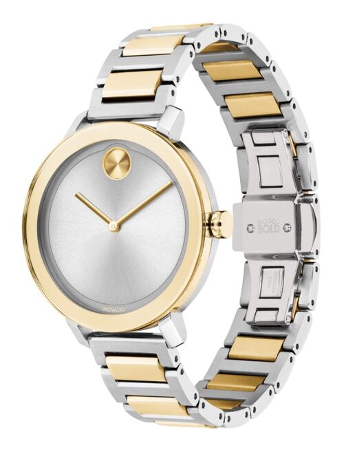 Movado Women's Evolution Swiss Bold Two-Tone Stainless Steel Bracelet Watch 34mm Style #3600651