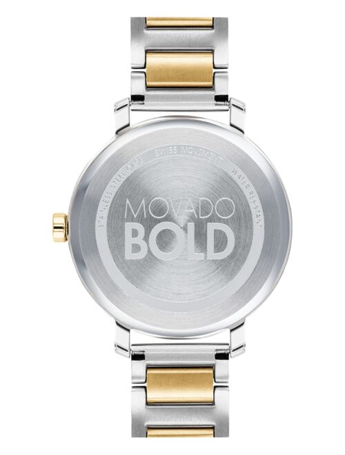 Movado Women's Evolution Swiss Bold Two-Tone Stainless Steel Bracelet Watch 34mm Style #3600651