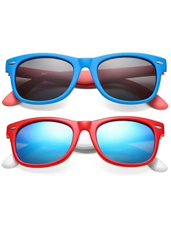 Kids Heart Shaped Sunglasses for Toddler Little Girls Age 3-10, 100% UV400 Protection