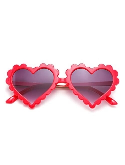 Kids Heart Shaped Sunglasses for Toddler Girls Age 2-9, ZJOVEE Kids Girls Sun Glasses Shades Party Favors UV400 Protection