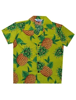 Alvish Hawaiian Shirts Boys Bamboo Beach Aloha Party Camp Short Sleeve Holiday Casual