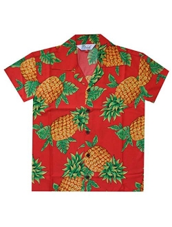 Alvish Hawaiian Shirts Boys Bamboo Beach Aloha Party Camp Short Sleeve Holiday Casual