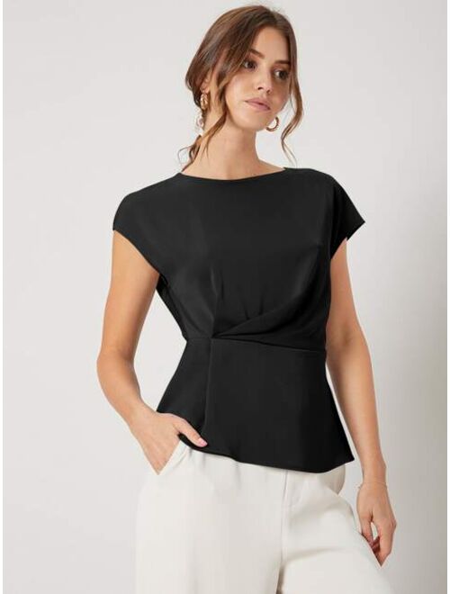 MOTF Premium Cap Sleeve Peplum Top