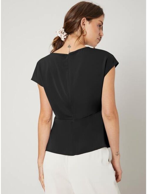 MOTF Premium Cap Sleeve Peplum Top