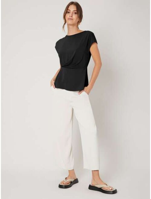 MOTF Premium Cap Sleeve Peplum Top