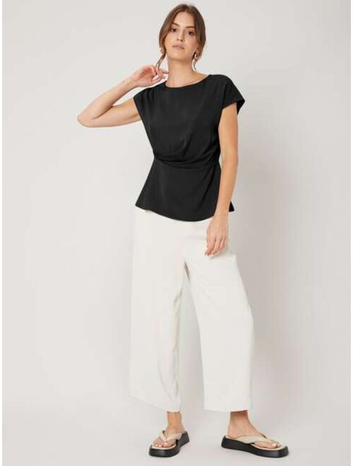 MOTF Premium Cap Sleeve Peplum Top