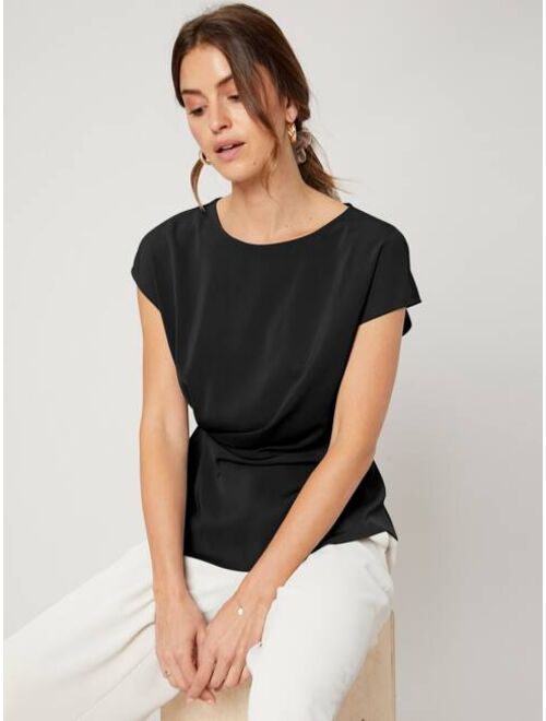 MOTF Premium Cap Sleeve Peplum Top