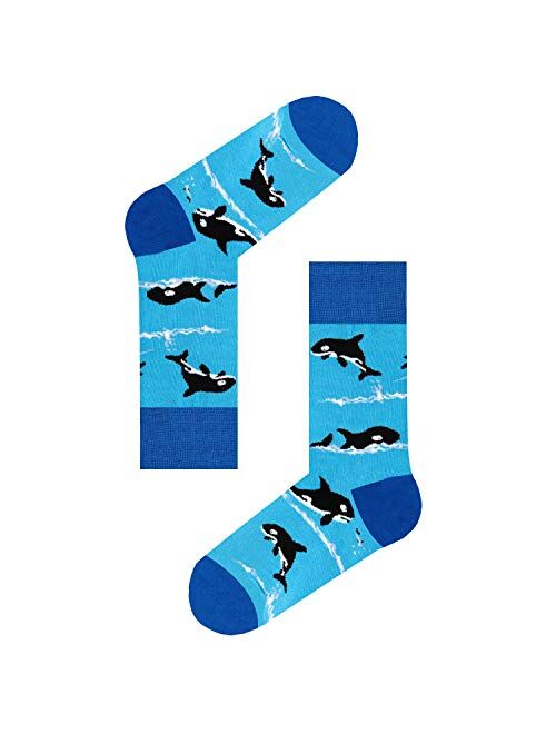 HAPPYPOP Gifts for Teenage Boys Kids Funny Boys Socks 4-10 Years Old Space Sports Animal Gift Box