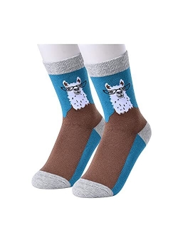 HAPPYPOP Boys Girls Crew Socks Novelty Crazy Shark Animal Space Sports Food Socks for Kids Gift