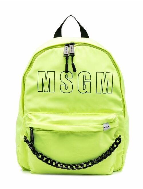 MSGM Kids logo-print backpack