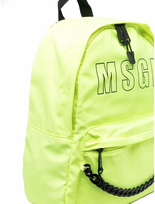 MSGM Kids logo-print backpack