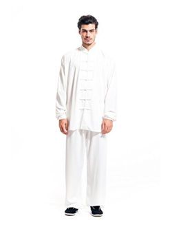 ICNBUYS Men's Kung Fu Tai Chi Uniform Cotton Silk