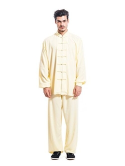 ICNBUYS Men's Kung Fu Tai Chi Uniform Cotton Silk