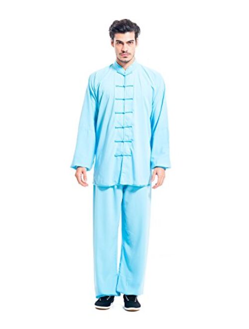 ICNBUYS Men's Kung Fu Tai Chi Uniform Cotton Silk