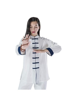 KSUA Womens Martial Arts Uniform Tai Chi Suit Chinese Kung Fu Clothing Cotton Wing Chun Clothes Zen Meditation