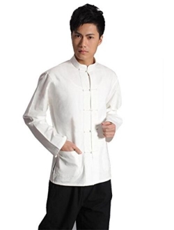 ZooBoo Traditional Long Sleeve Tang Kung Fu Uniform Men's Shirt