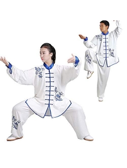 Uigerl Hand Embroidery Unisex Tai Chi Uniform Cotton Chinese Kung Fu artial Arts Wear