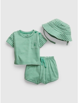 Baby 3-Piece Stripe Outfit Set