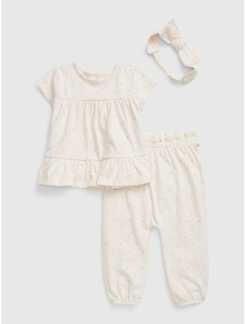 GAP Baby 100% Organic Cotton 3-Piece Outfit Set