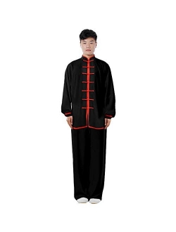 ZooBoo Cotton Blend Long Sleeves Tai Chi Suit Morning Exercise Uniform Kung Fu Clothing for Men