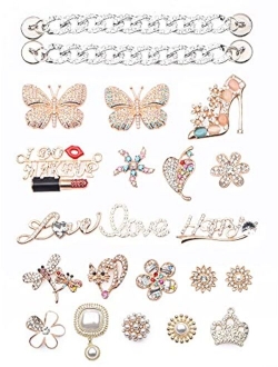 MoreDays Enamel Shoe Charms Jewelry Accessories Decoration for Girls Women Party Favors Birthday Gifts