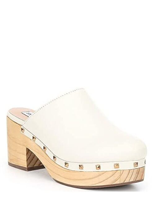 Steve Madden Women's Brooklyn Wooden Platform Clogs