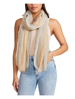 Textured Striped Multi Wear Wrap Scarf