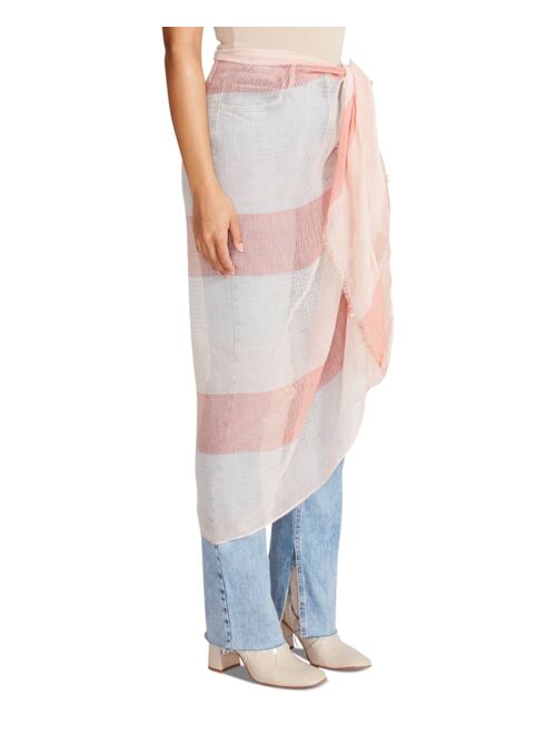 Steve Madden Textured Striped Multi Wear Wrap Scarf