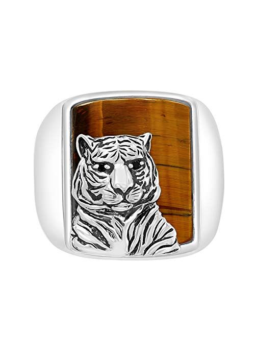 Effy 925 Sterling Silver Tiger Eye Tiger Ring, 7.5 TCW IRS0K236M0