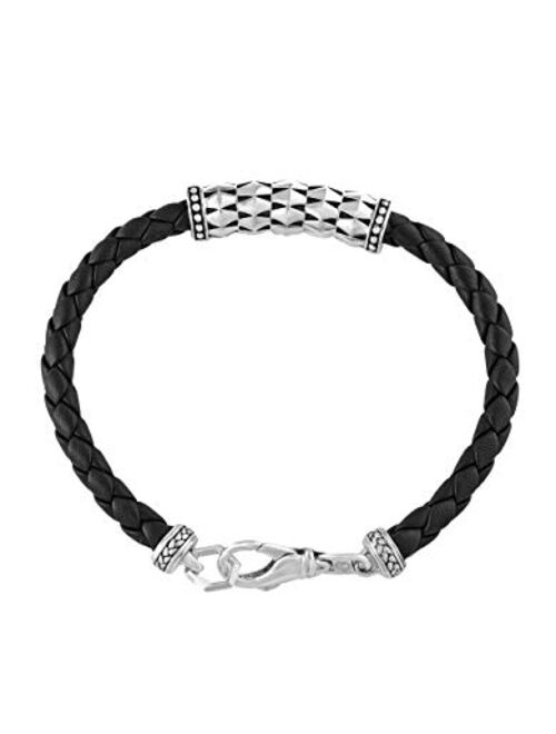 Effy 925 Sterling Silver/Leather Bracelet IBK0J223S0