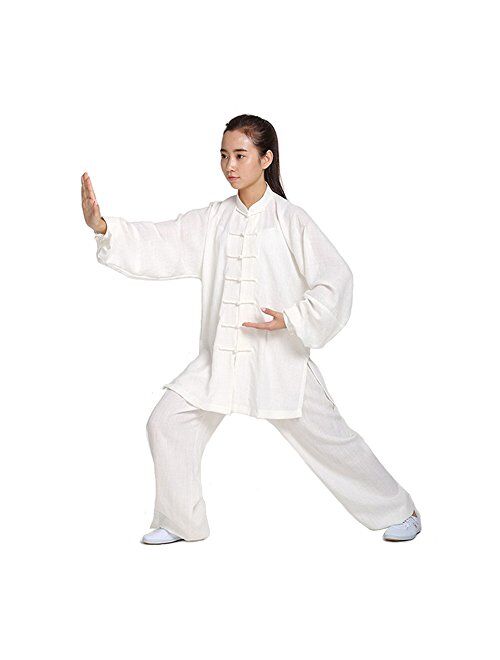 ZooBoo Unisex Womens Linen Kung Fu Tai Chi Uniform Martial Arts Wear