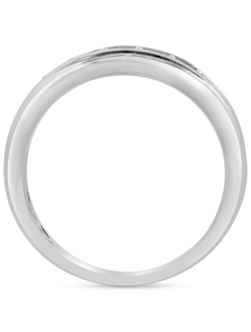 EFFY Collection EFFY® Men's Diamond Ring (1/6 ct. t.w.) in Sterling Silver