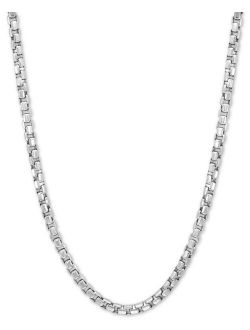 Collection EFFY Rounded Box Link 24" Chain Necklace in Sterling Silver