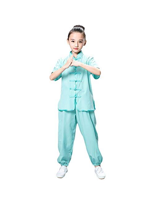 ZooBoo Karate Martial Arts Uniform - Taichi Sanda Chinese Kung Fu Wing Chun Training Clothes Apparel Clothing for Kids